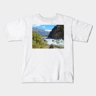 Rob Roy Glacier Track Digital Painting Kids T-Shirt